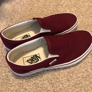Maroon Slip on Vans